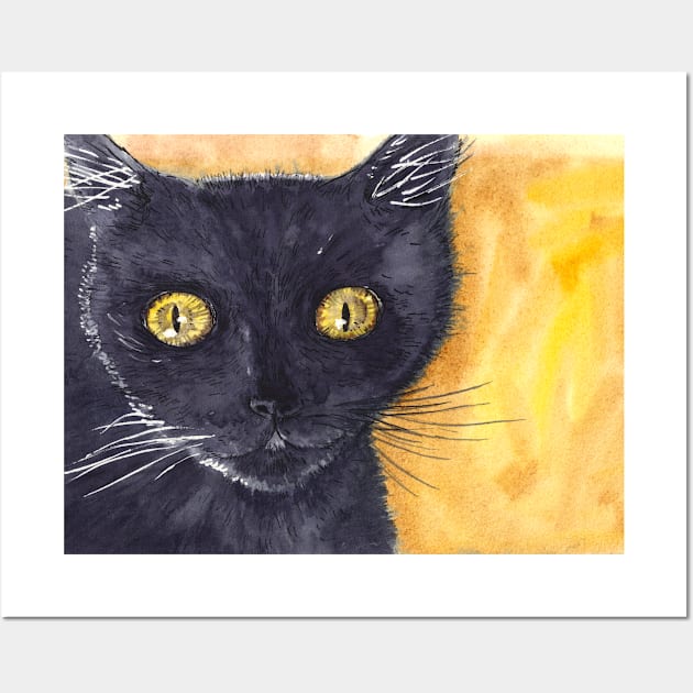 Black cat Wall Art by katerinamk